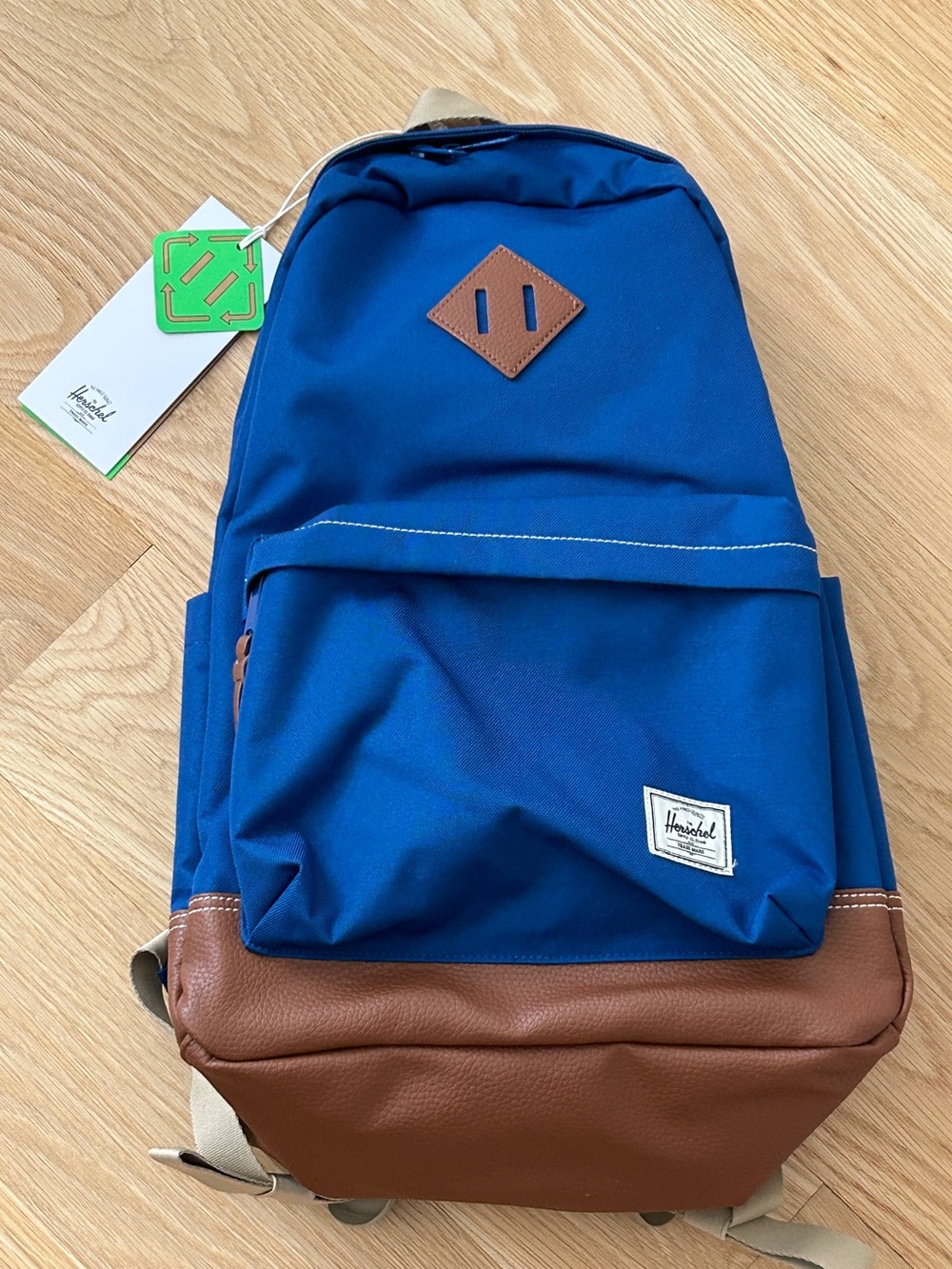 NWT Herschel Classics "Heritage" Backpack True Blue Color 16" Laptop